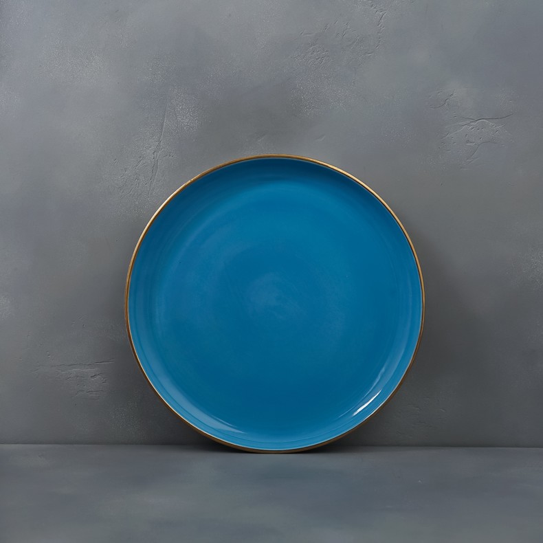 Тарелка из коллекции "Цвета", голубая (24 см)