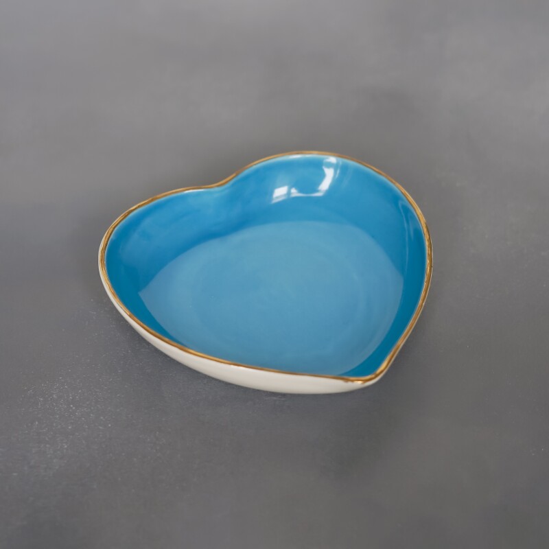 Соусница "Сердце" из коллекции "Цвета", голубая