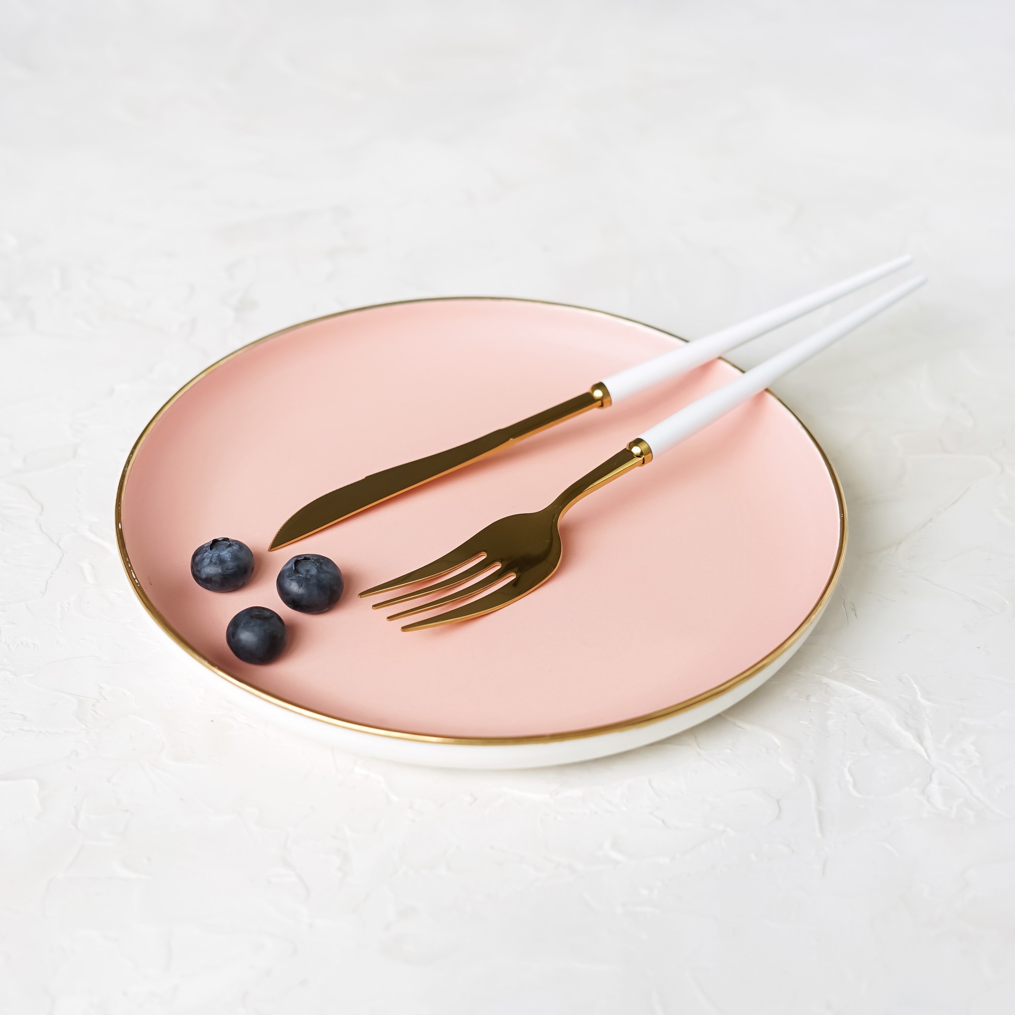 Тарелка десертная из коллекции "Цвета", розовая (20 см)